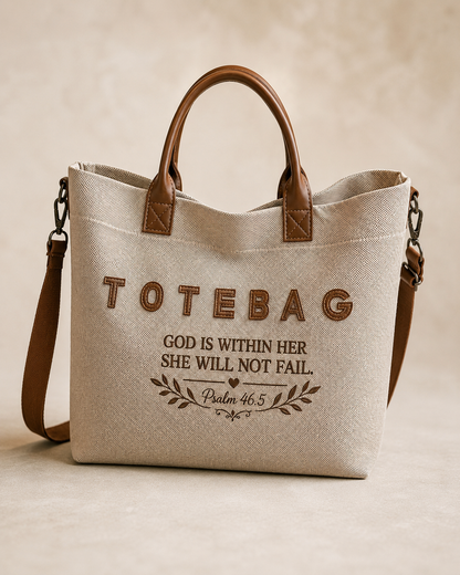 She Will Not Fail Canvas Tote