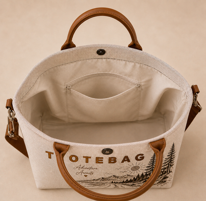 Adventure Awaits Canvas Tote