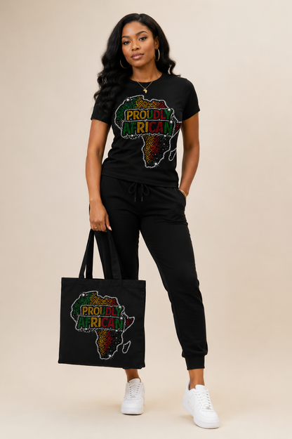 Proudly African Rhinestone-Effect Tote