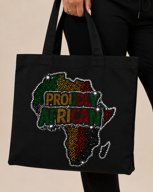 Proudly African Rhinestone-Effect Tote