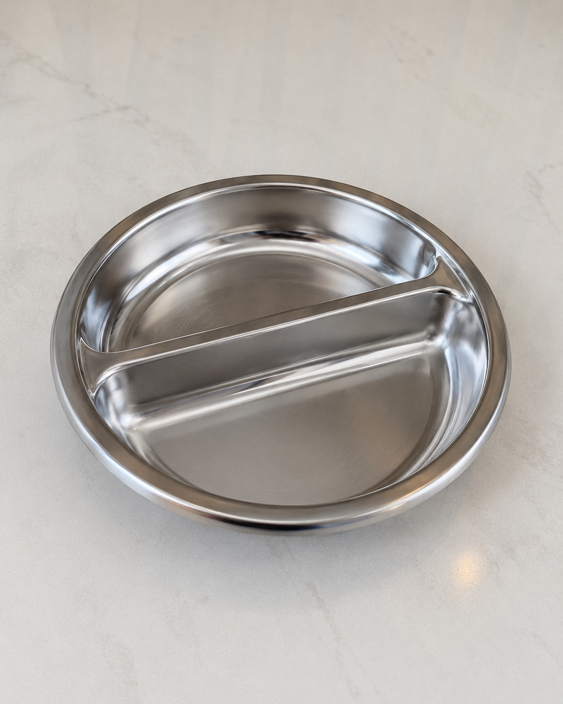 Veermode Round Stainless Steel Divided Buffet Pan