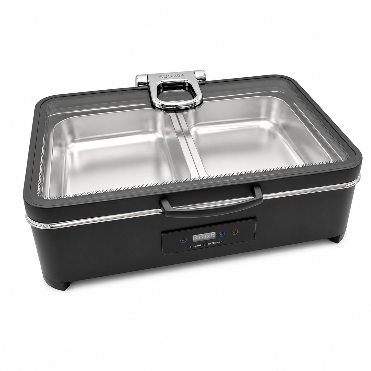 Veermode Black Rectangle Buffet Warmer