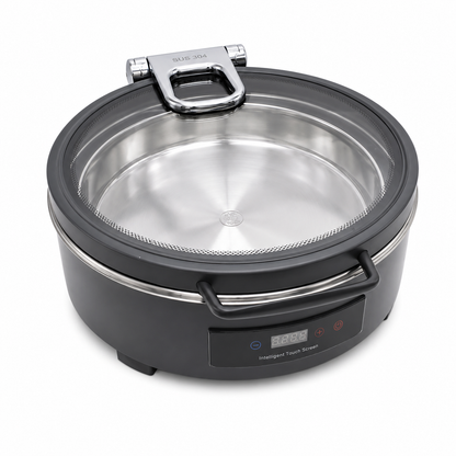 Veermode Black Round Buffet Warmer