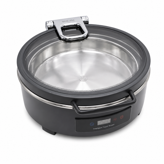 Veermode Black Round Buffet Warmer