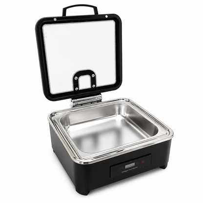 Veermode Black Square Buffet Warmer