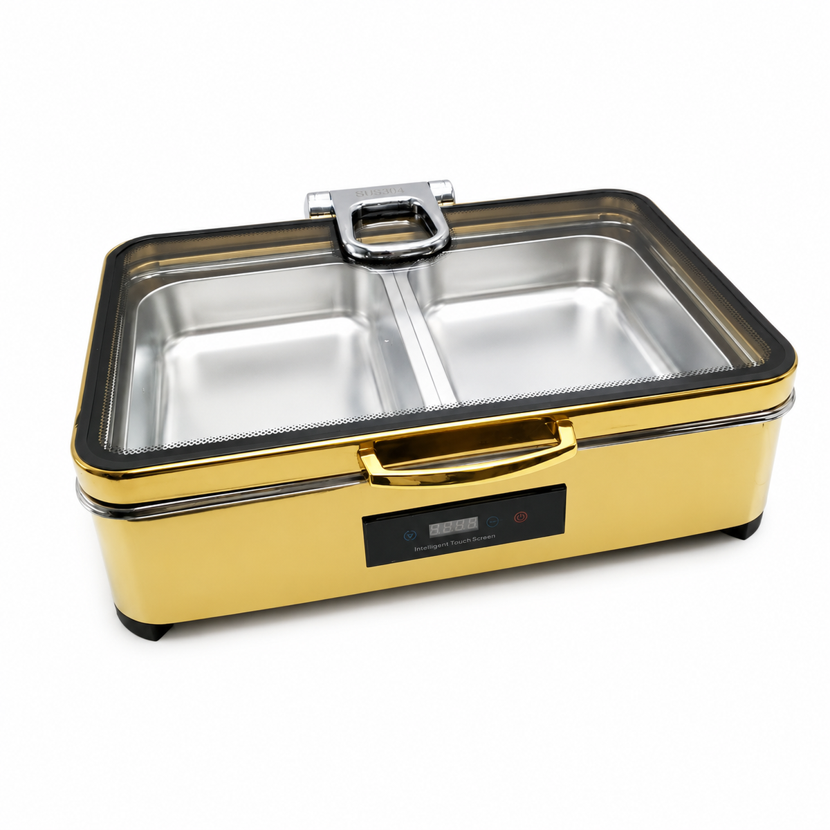 Veermode Gold Rectangle Buffet Warmer