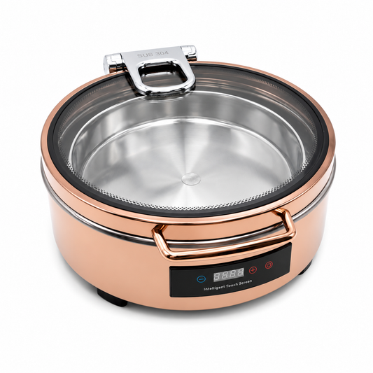 Veermode Rose Gold Round Buffet Warmer