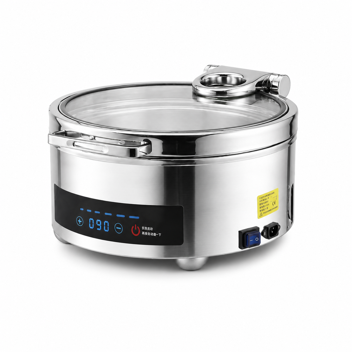 Veermode Dry & Wet Silver Round Buffet Warmer