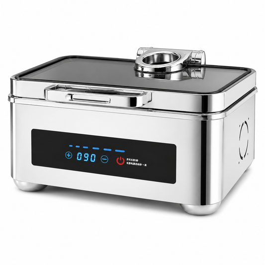 Veermode Dry & Wet Silver Square Buffet Warmer