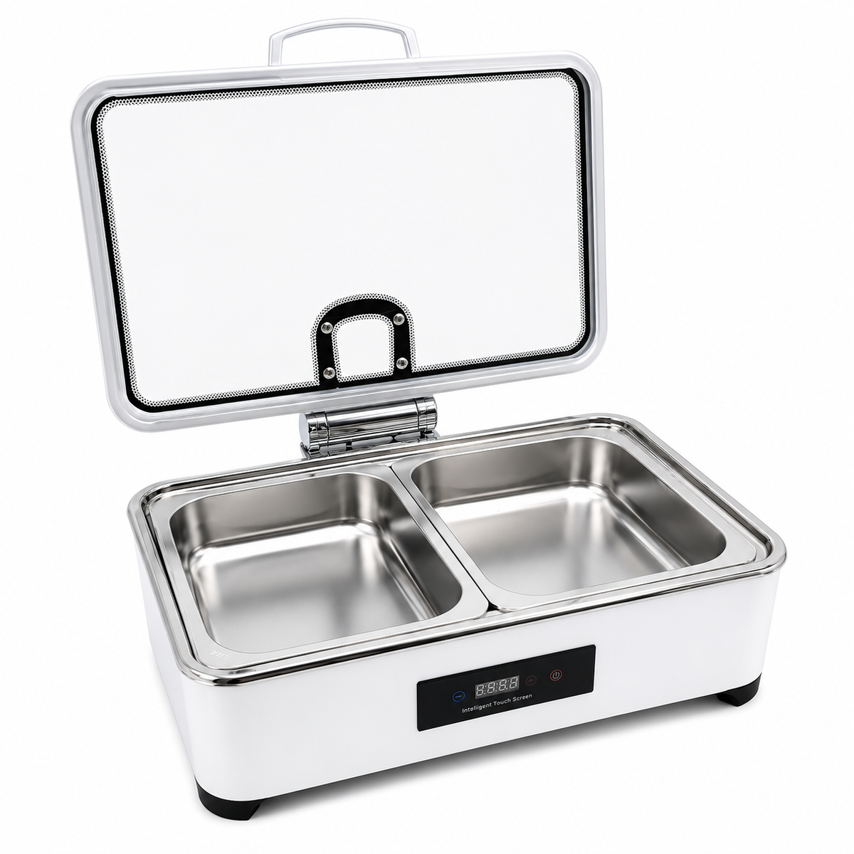Veermode White Rectangle Buffet Warmer