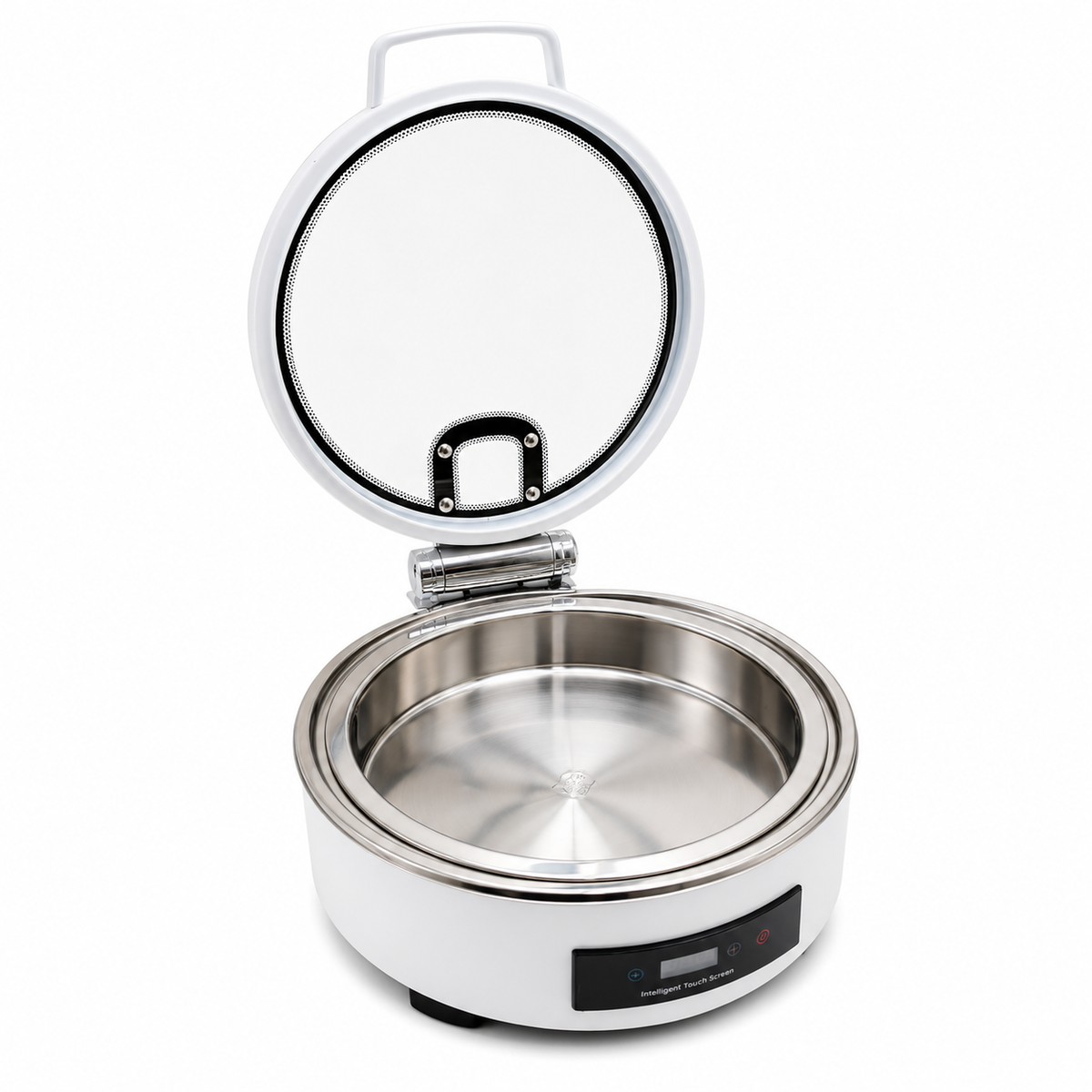 Veermode White Round Buffet Warmer