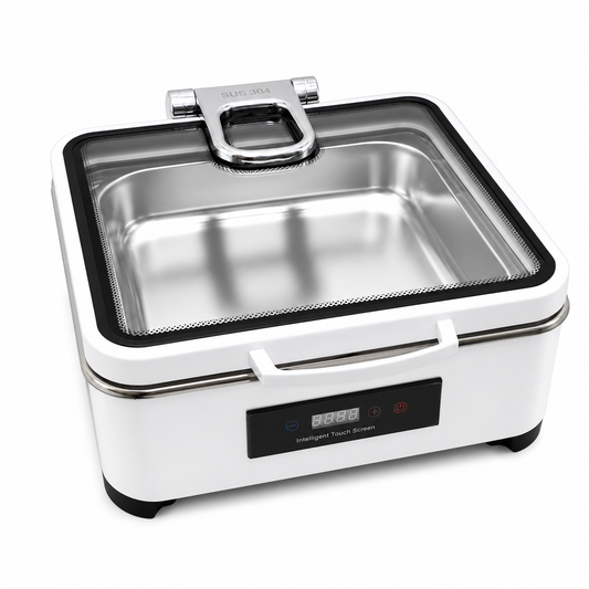 Veermode White Square Buffet Warmer