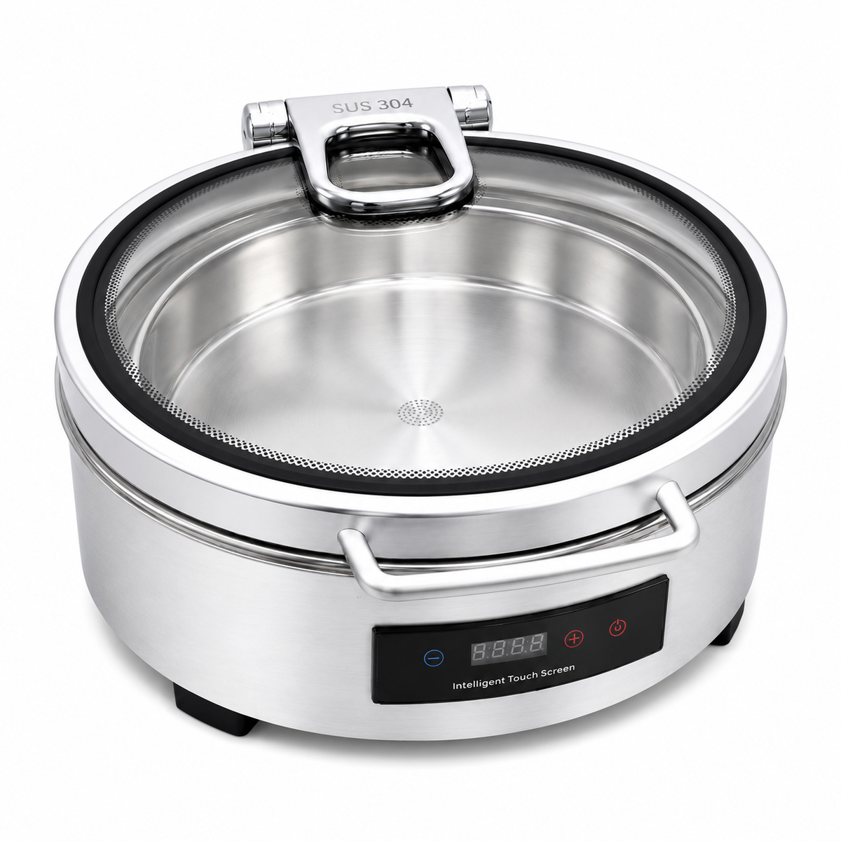 Veermode Silver Round Buffet Warmer