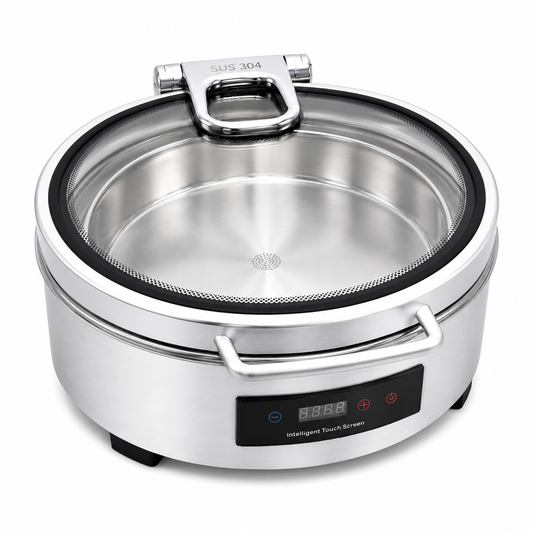 Veermode Silver Round Buffet Warmer